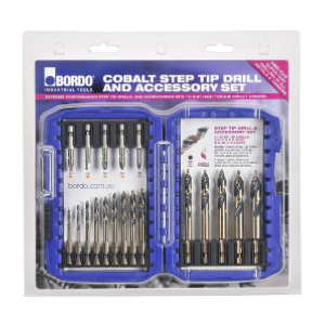 Step Tip HSS Cobalt Drill Set  3.0-12.0mm