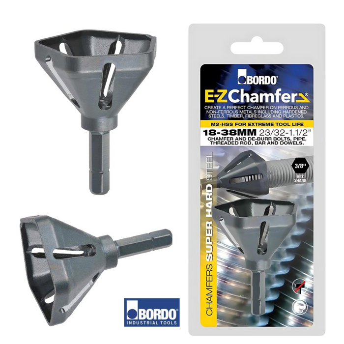 18-38mm E-Z Chamfer hex shank de-burring and chamfering tool