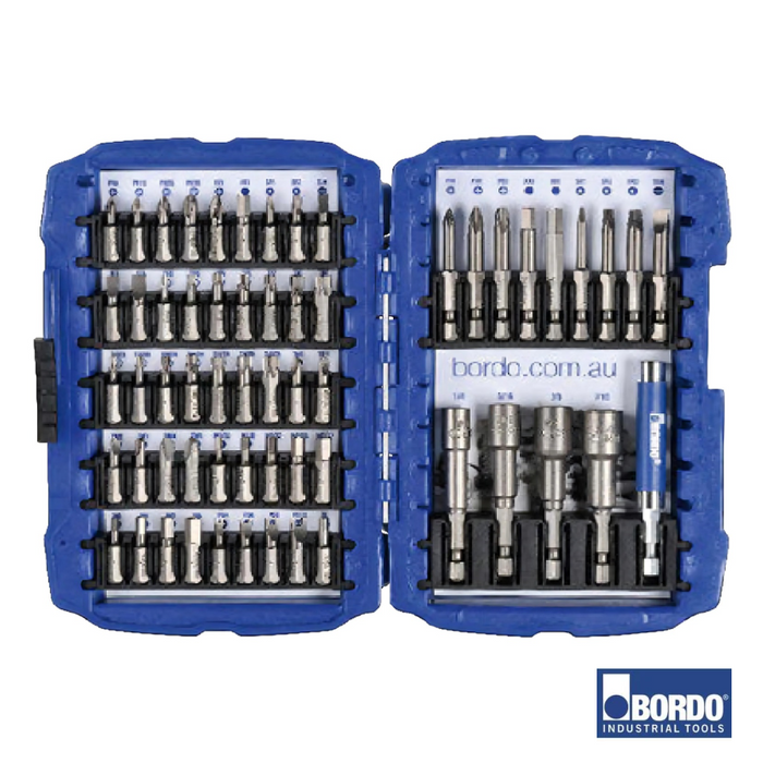 59 Piece Standard Screwdriver Insert Bit, Power Bit and Nutsetter Set with Magnetic Sleeve Insert Bit Holder