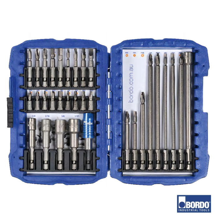 32 Piece IMPACT Screwdriver Insert Bit, Power Bit and Nutsetter Set with MP-QR+ Insert Bit Holder