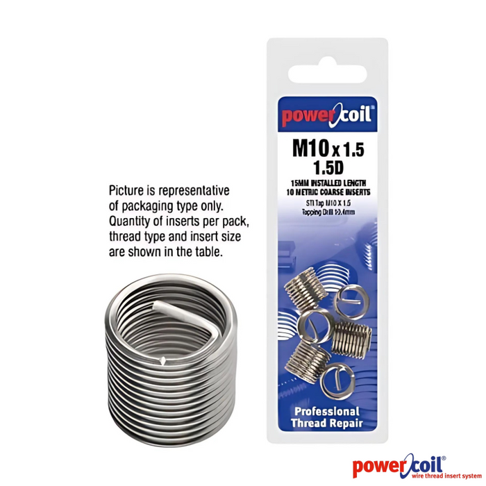 Powercoil Metric Course Wire Thread Inserts (click for size options)